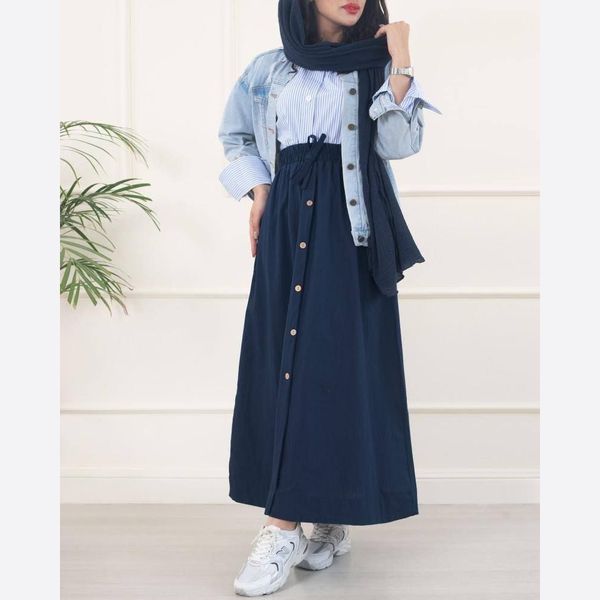 دامن زنانه جلو دکمه کمرکش