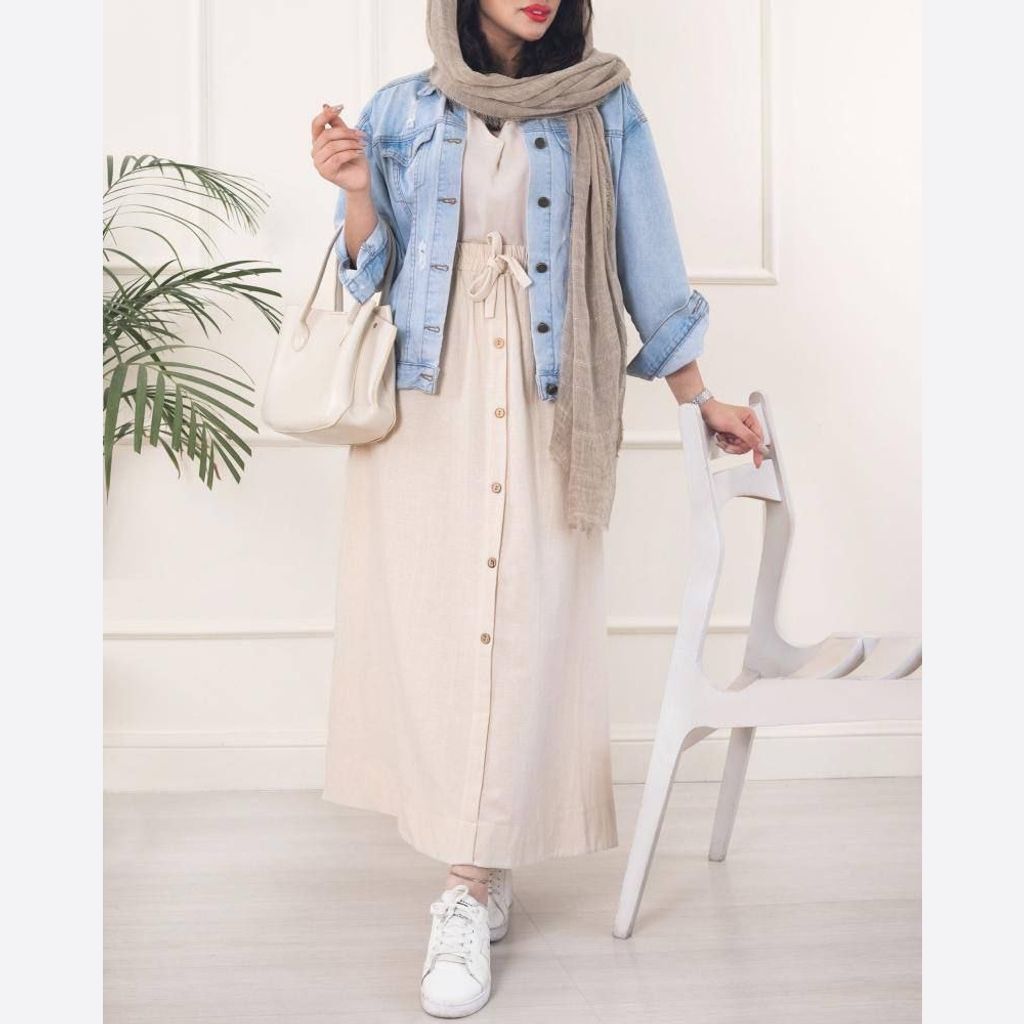 خرید اینترنتی قیمت دامن زنانه جلو دکمه کمرکش