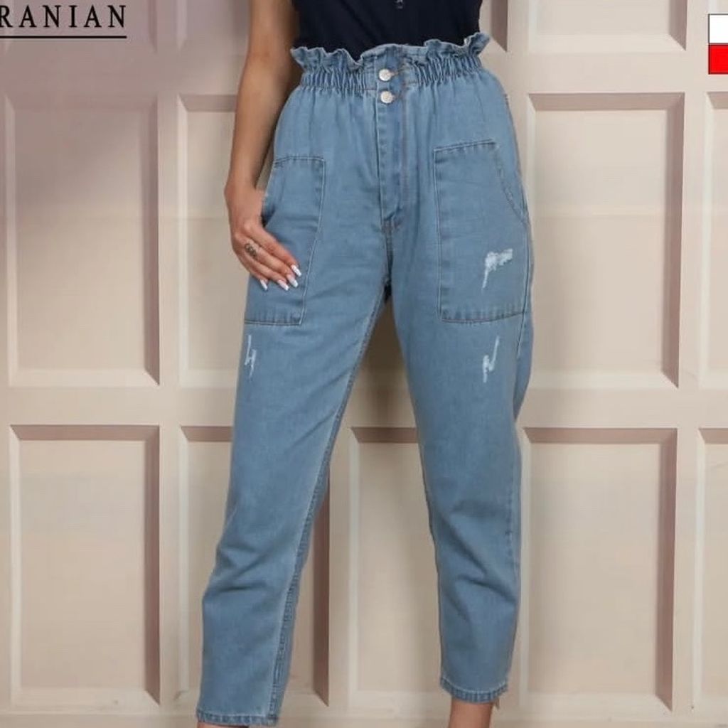 خرید اینترنتی قیمت شلوار مام استایل جین 