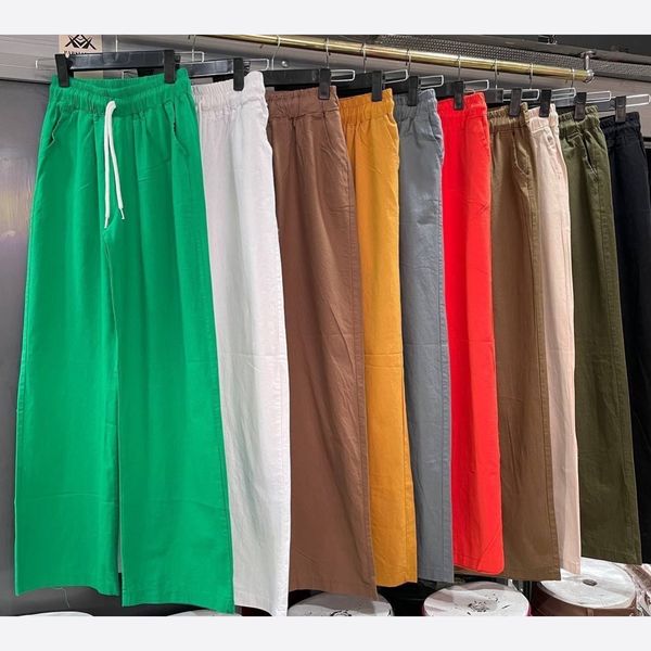 شلوار بگ رنگی جیب دار بندار جنس اعلا کمرکش