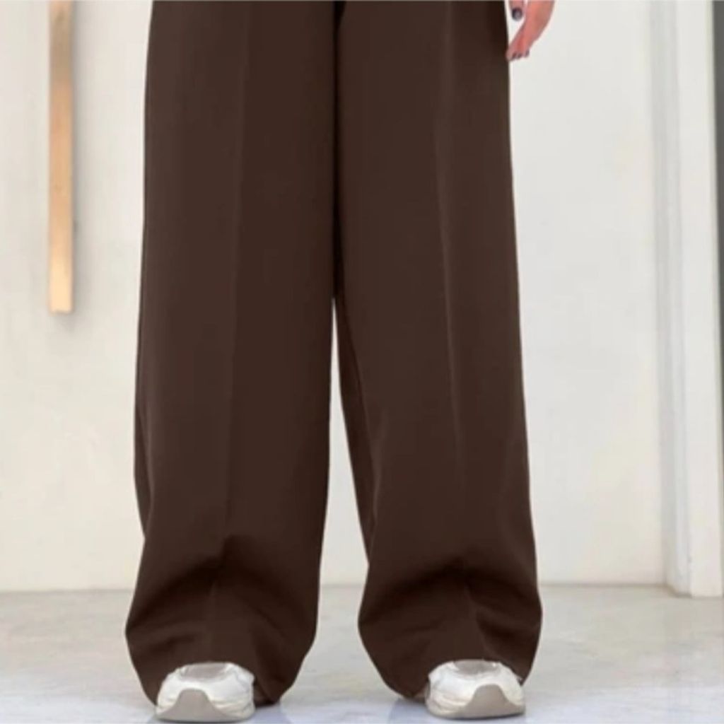 خرید اینترنتی قیمت شلوار بگ مازراتی قهوه ای و مشکی پیله خور جیب دار