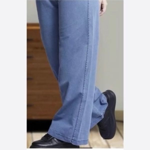 شلوار نیم بگ جین کاغذی خنک شسته شده  سایز 38 تا 52