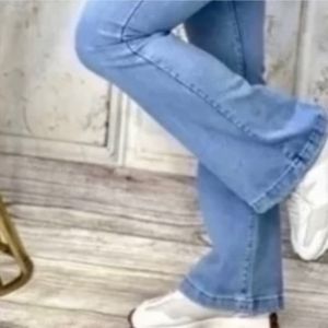 شلوار جین نیل مشکی دمپاگشاد سایزبزرگ