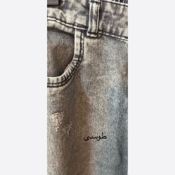 شلوار جین نیم بگ پشت کش