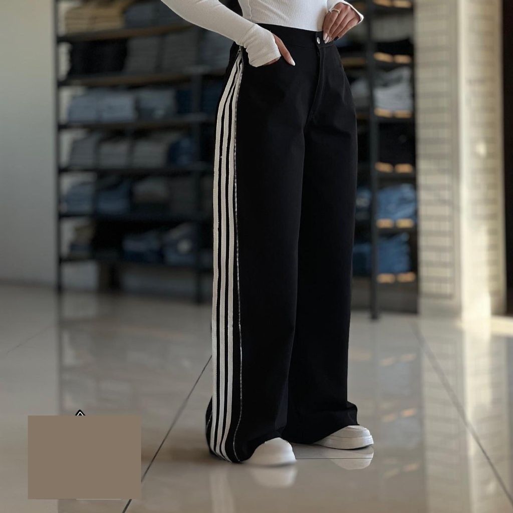 خرید اینترنتی قیمت شلوار بگ بغل زیپ خور سه نوار سایزبندی 36 تا 50