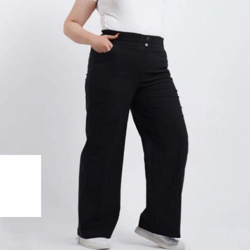 خرید اینترنتی قیمت شلوار نیم بگ کتان کشی سایز بزرگ 44 تا 54