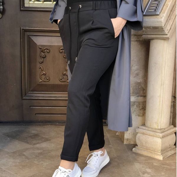 شلوار راسته پاکتی قد 90 مازراتی مجلسی پارچه ای