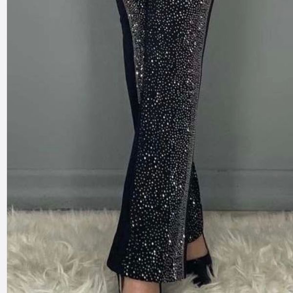 شلوار مجلسی نگین دار زنانه دمپا