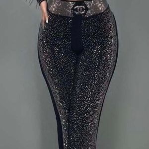 خرید اینترنتی قیمت شلوار مجلسی نگین دار زنانه دمپا