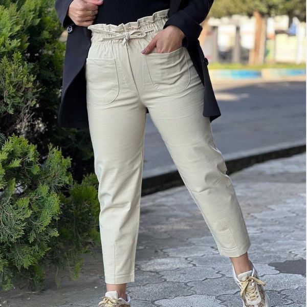 شلوار مام استایل کمر هویجی