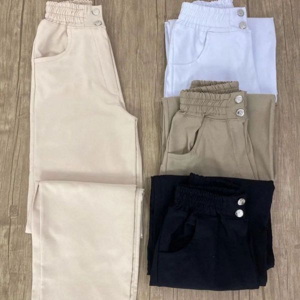 شلوار  نیم بگ کتان کشی