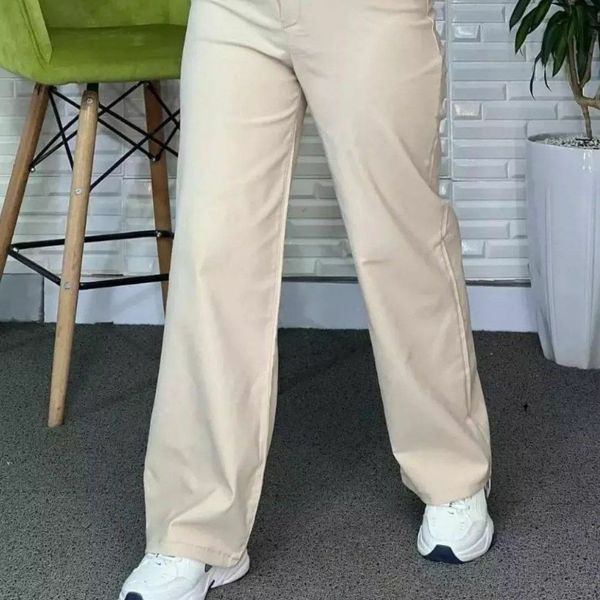 شلوار  نیم بگ کتان کشی