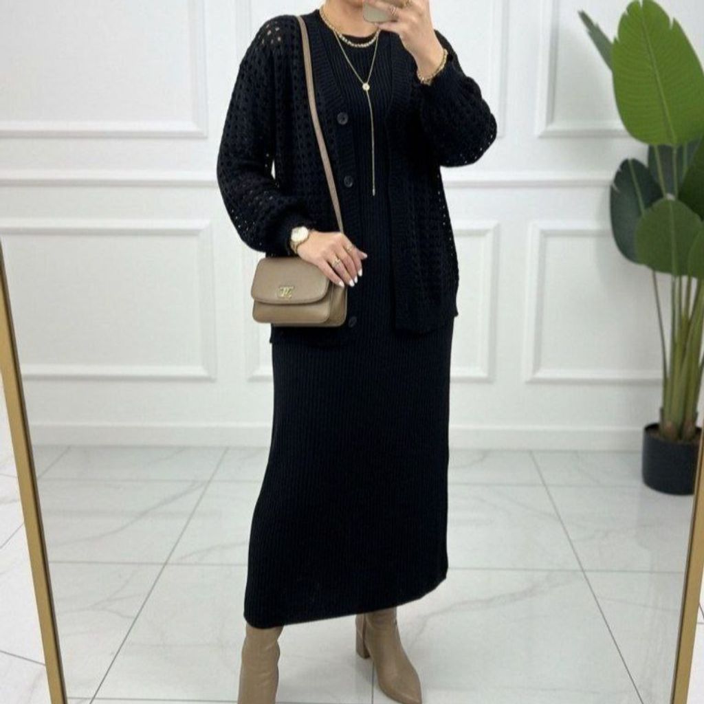 قیمت ارزان ست بافت دو تکه دلبر