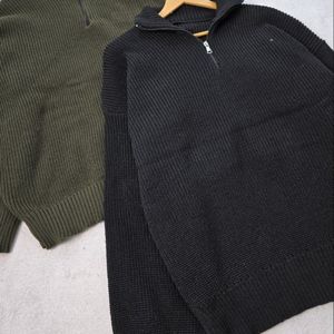 قیمت ارزان بافت مردانه نیم زیپ