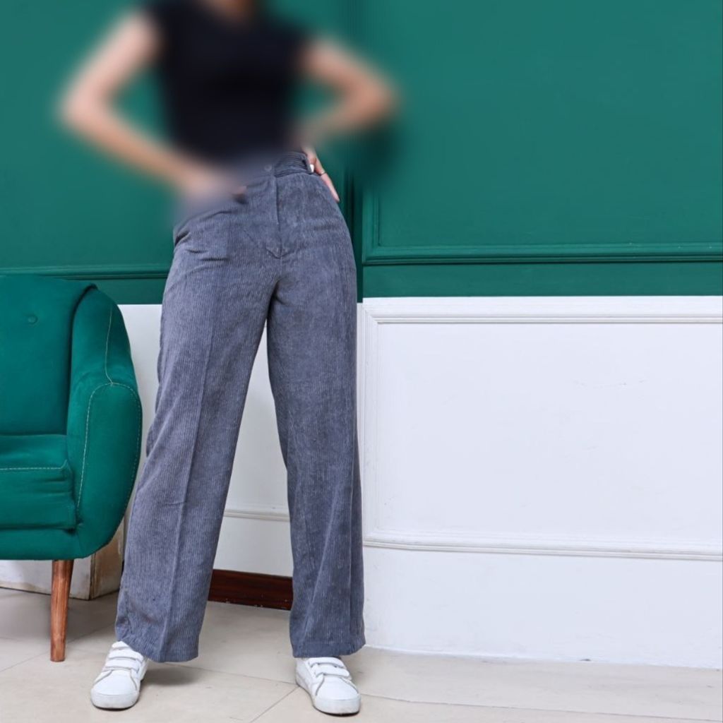 فروش اینترنتی شلوار زنانه مخمل کبریتی نیم بگ