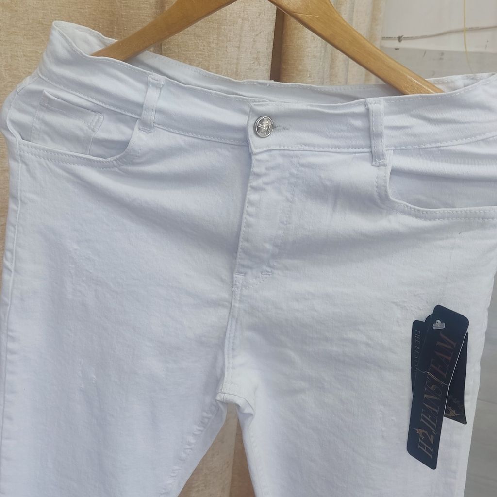 خرید اینترنتی شلوار لی جذب سفید