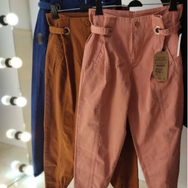 شلوار زنانه کتان مام استایل