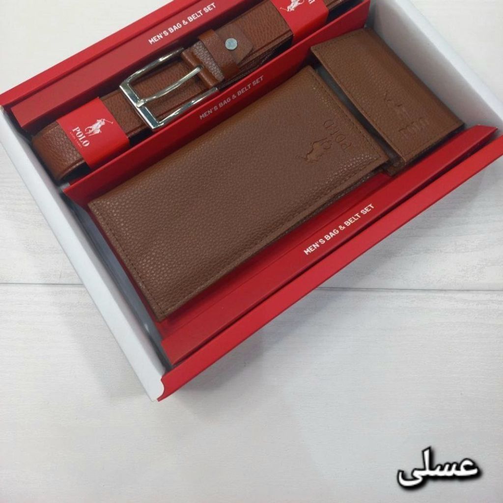 مشخصات ست کمربند کیف پول جاکارتی مردانه