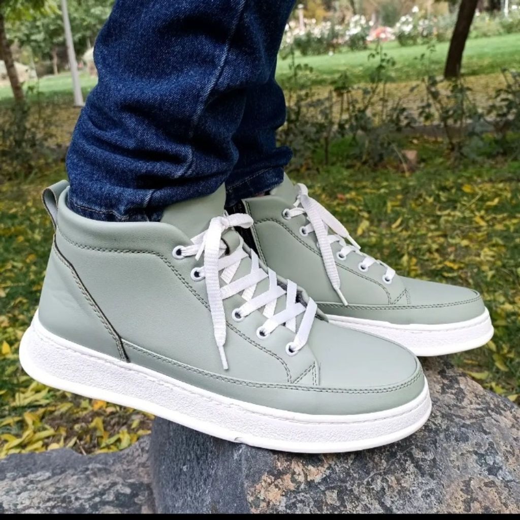 مشخصات نیم‌بوت مردانه اسپرت زیپدار رنگ سبز سایز 40 تا 44