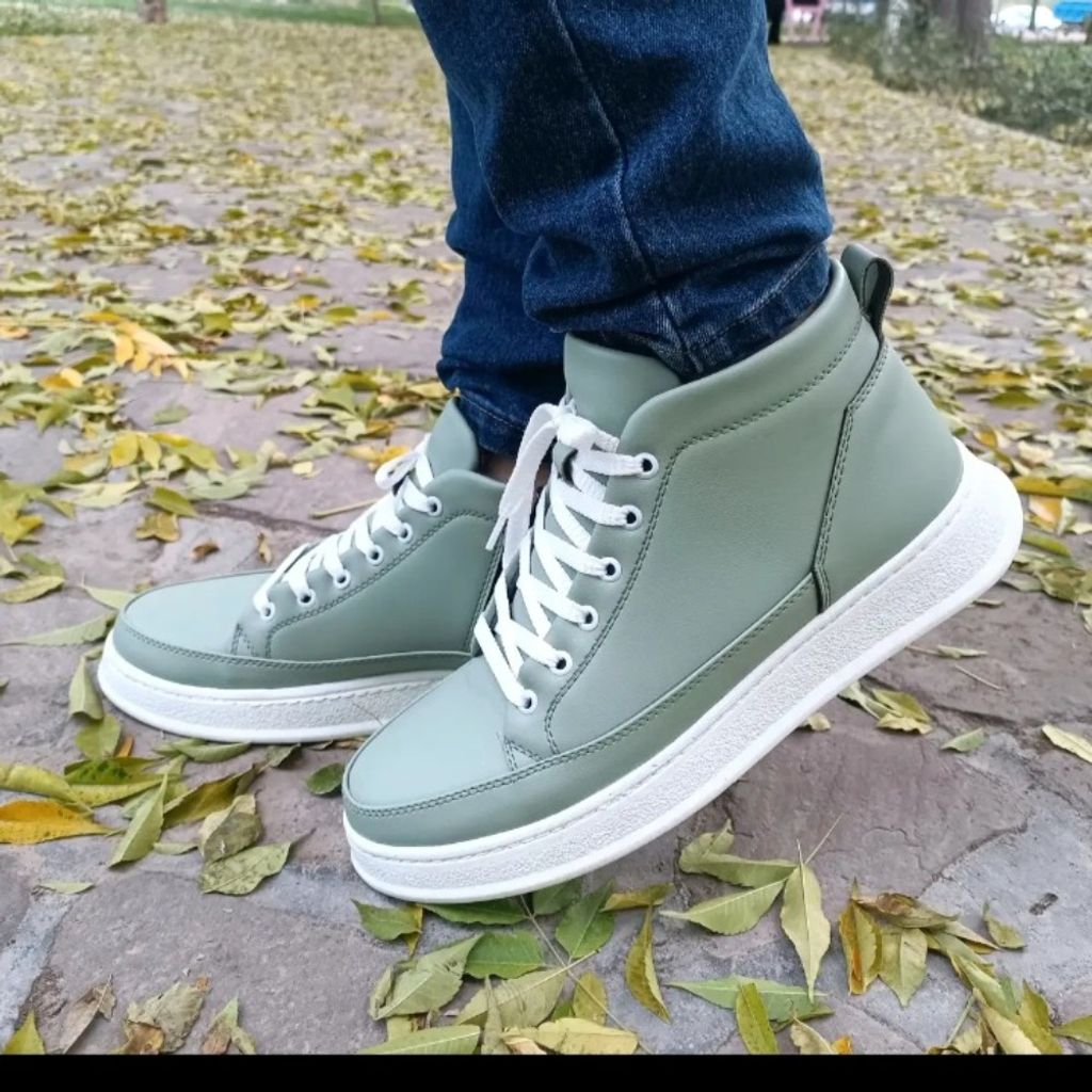 مشخصات نیم‌بوت مردانه اسپرت زیپدار رنگ سبز سایز 40 تا 44