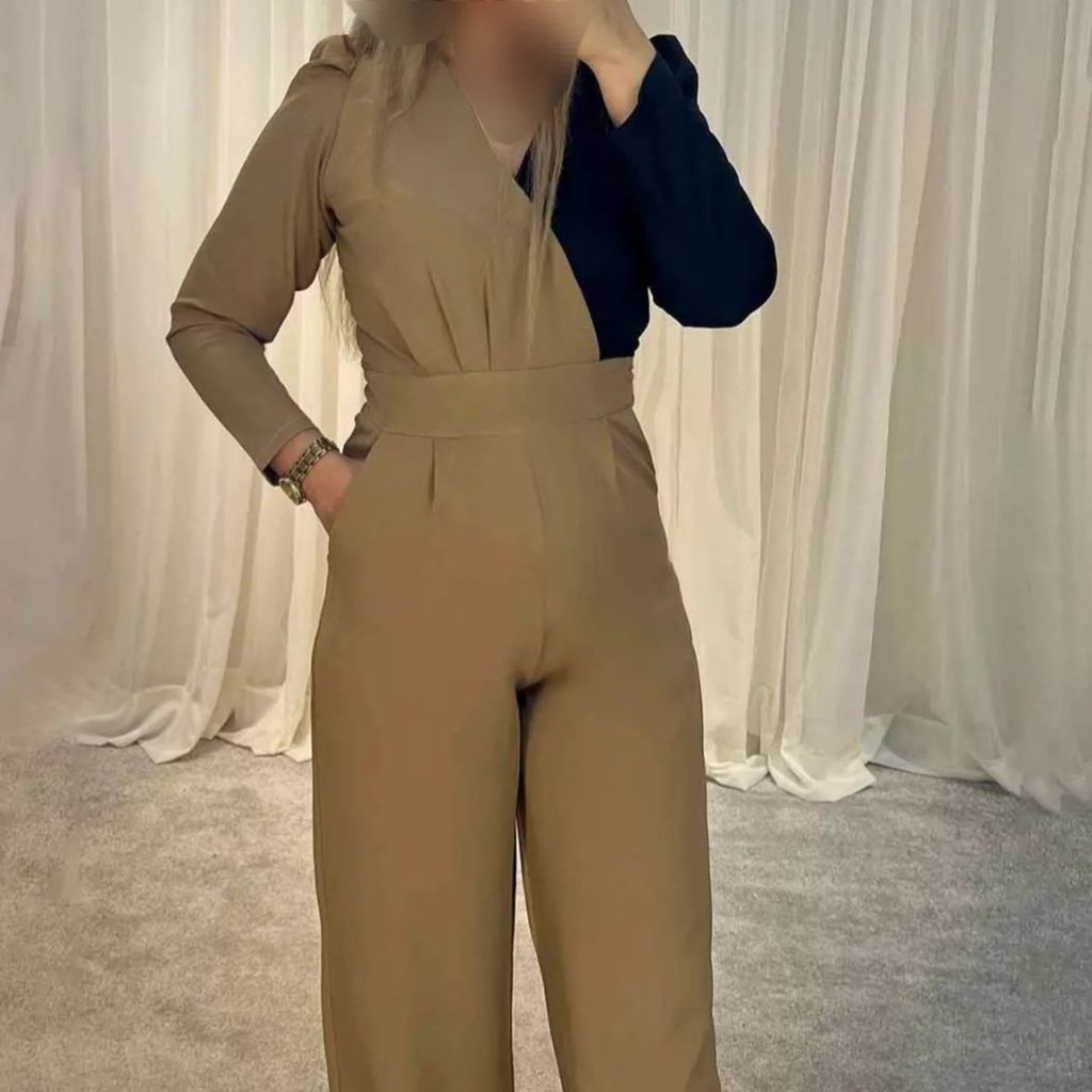 خرید انلاین اورال مجلسی پوشیده زنانه سرهمی کرپ مازراتی دو رنگ