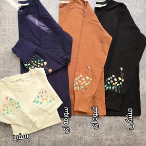 خرید اینترنتی بلوز آستین سه دکمه گلدوزی شده زنانه