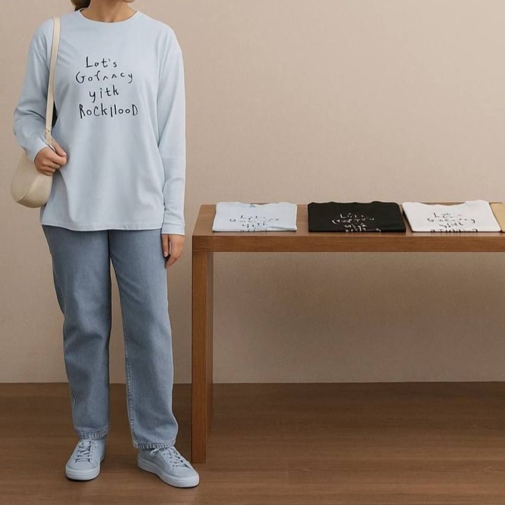 خرید انلاین بلوز زنانه نخ پنبه آستین بلند طرح نوشته مناسب استایل اسپورت