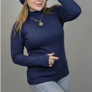 خرید آنلاین بلوز زنانه یقه سه سانت آستین فینگردار کبریتی فول کشی