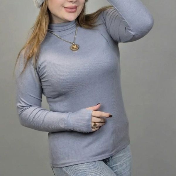 بلوز زنانه یقه سه سانت آستین فینگردار کبریتی فول کشی