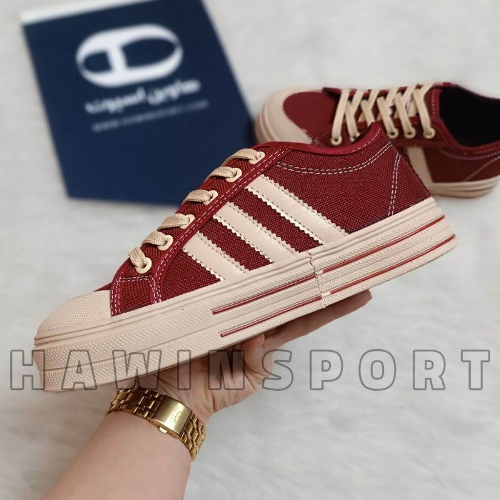 خرید آنلاین ونس زنانه و دخترانه آدیداس زرشکی