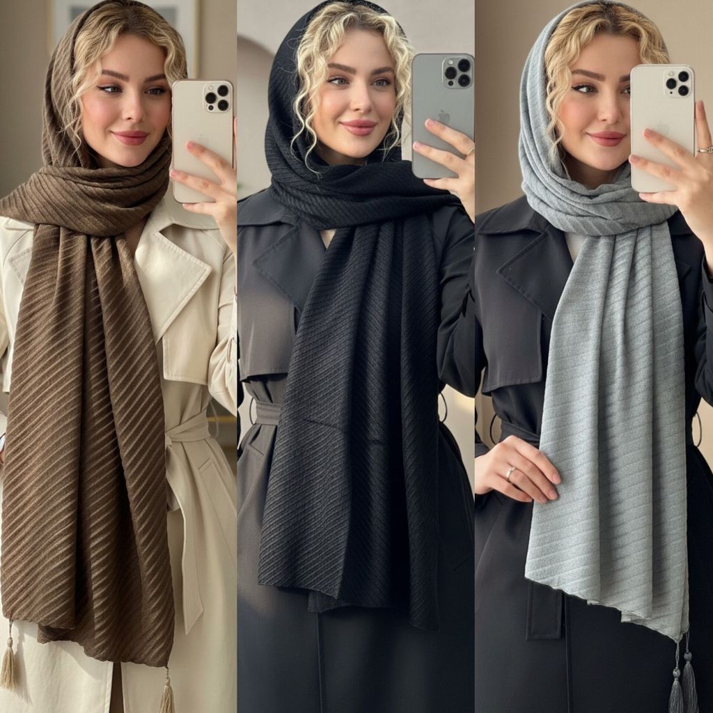 خرید اینترنتی شال مخمل پلیسه