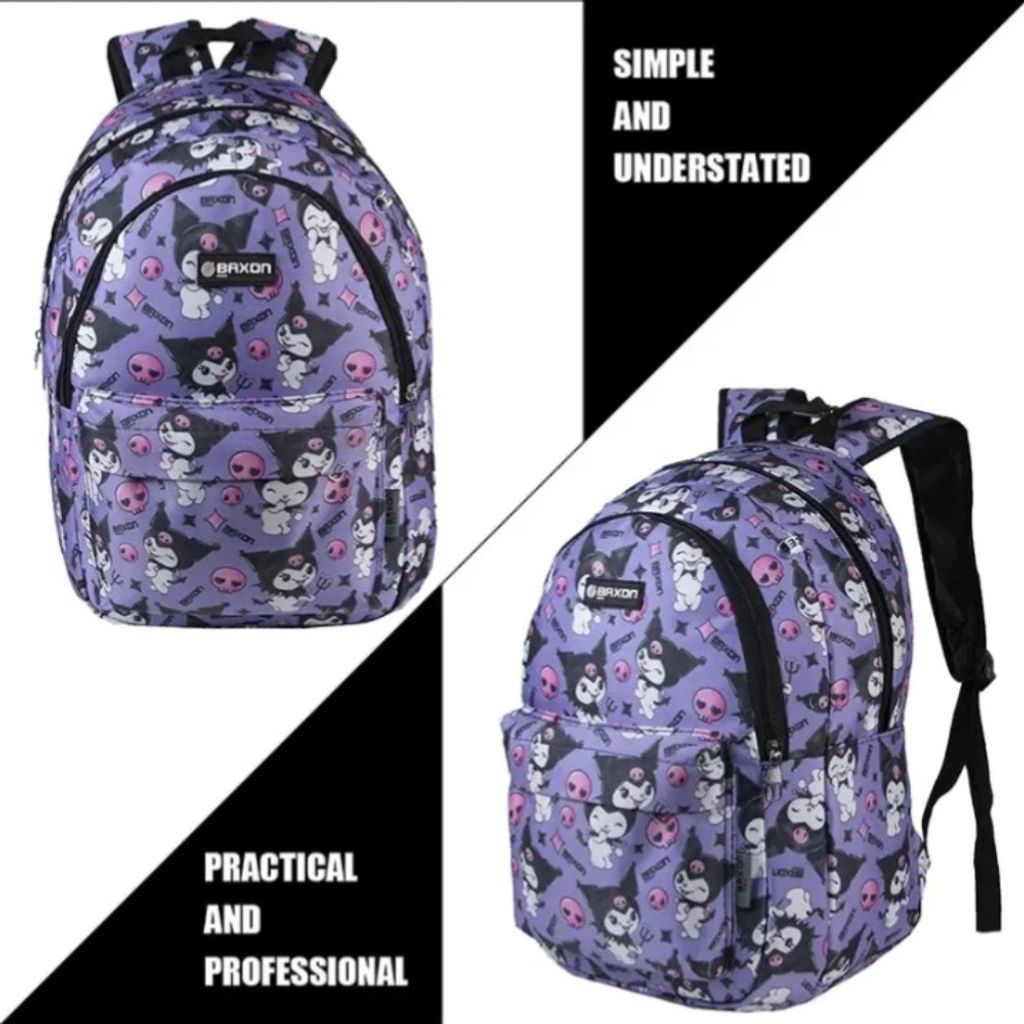 خرید آنلاین کوله پشتی کورومی بنفش فانتزی برند Baxon