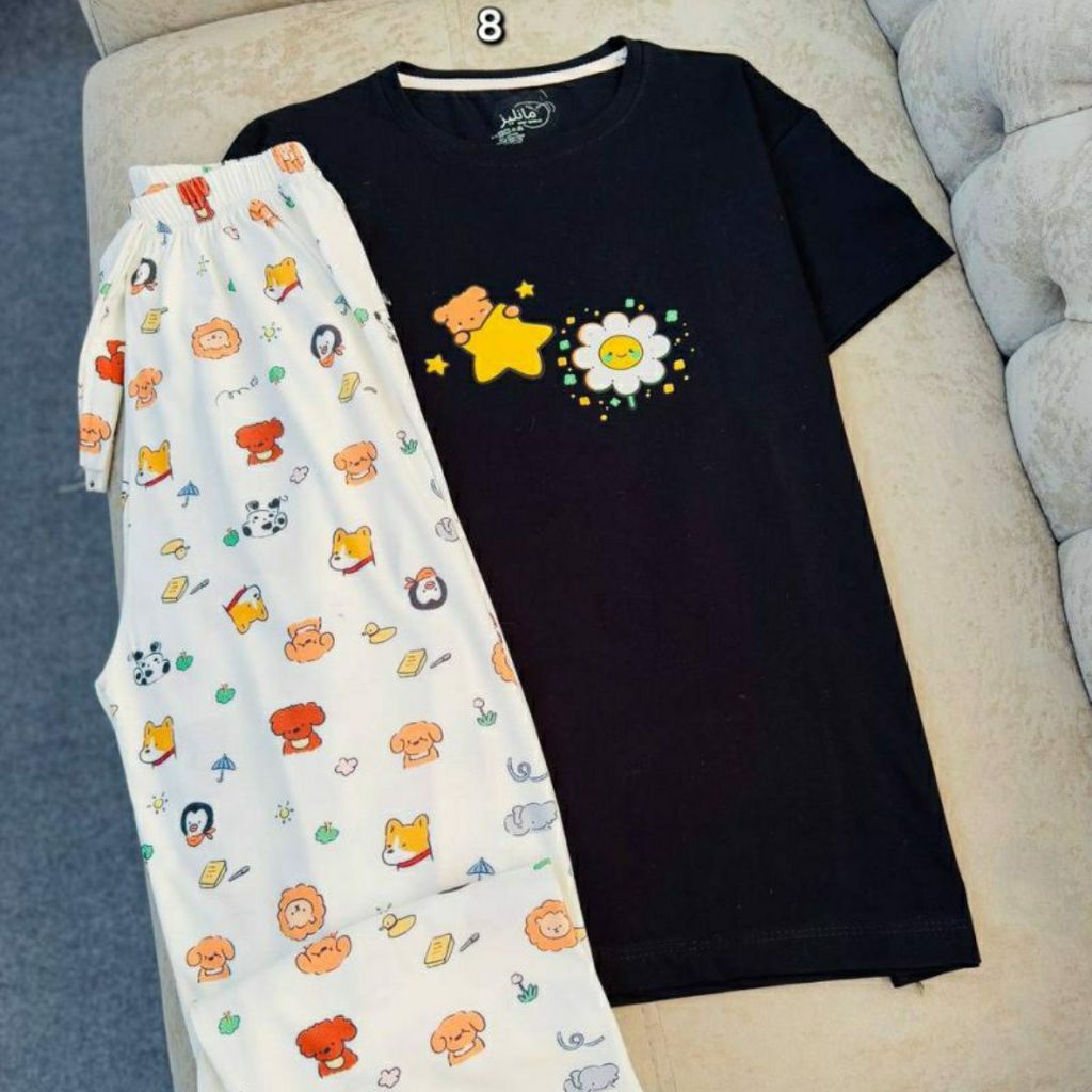 قیمت لباس راحتی ست تیشرت و شلوار زنانه پینترستی