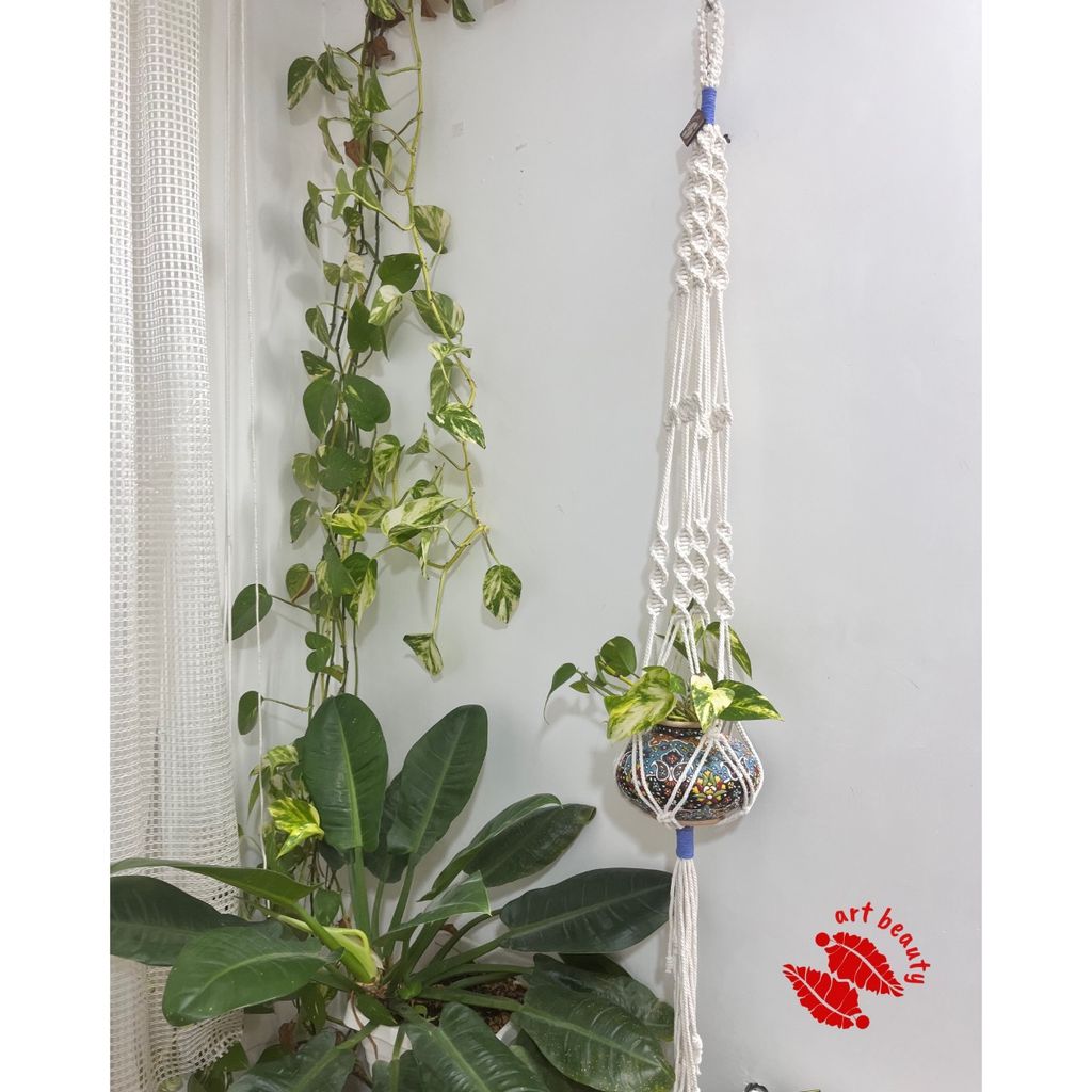 قیمت هولدر اویز گلدان مکرومه بافی طرح تابان