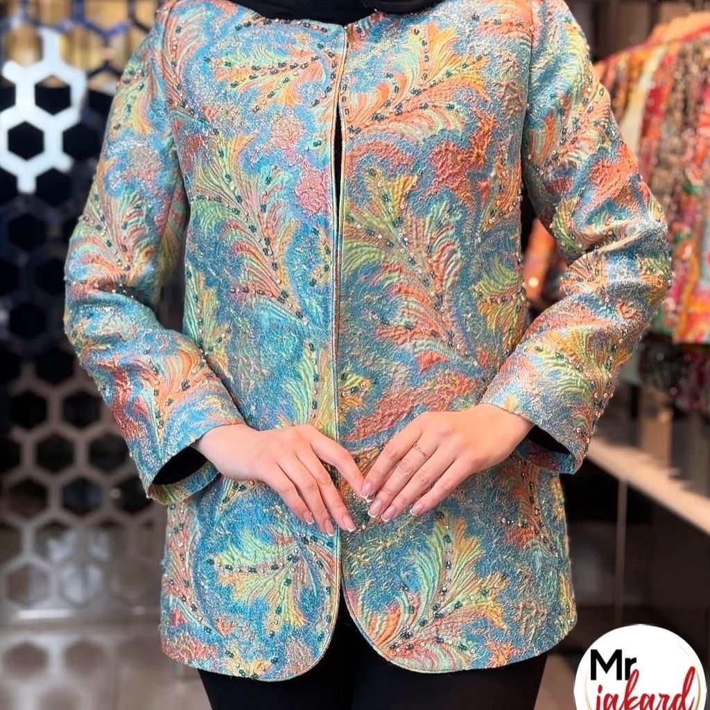 قیمت ارزان ژاکارد پر طاووس