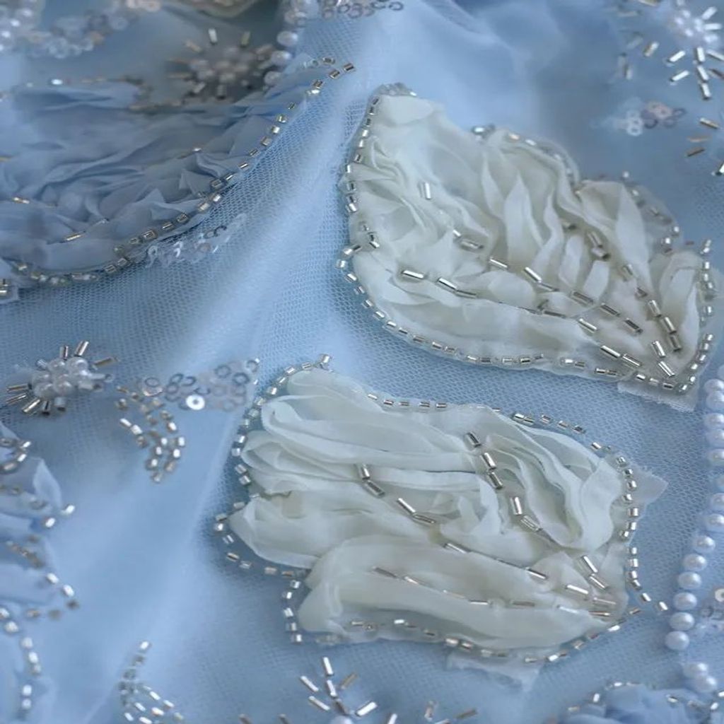 خرید اینترنتی قیمت پارچه تور گلدوزی 1189