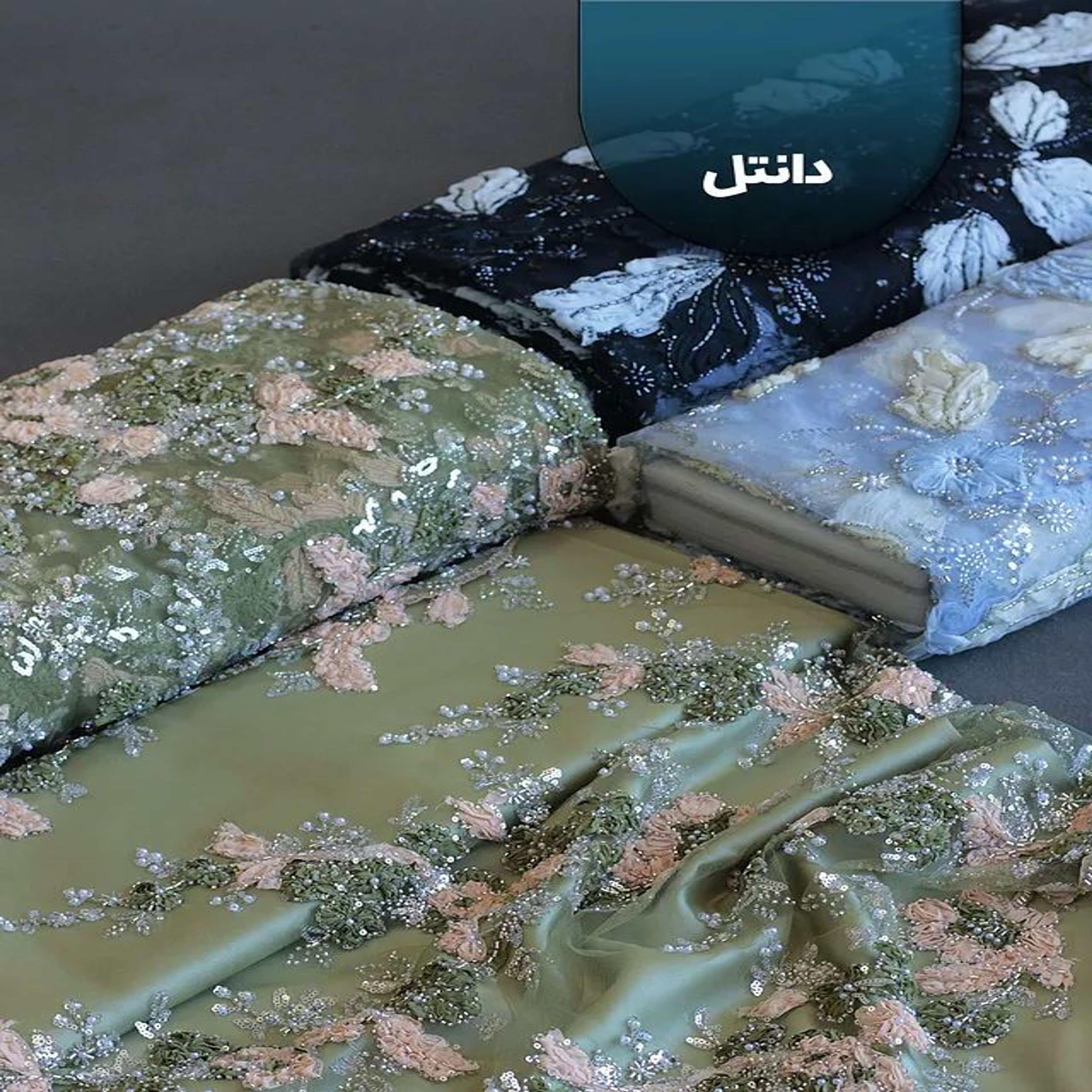 خرید اینترنتی قیمت پارچه تور گلدوزی 1189