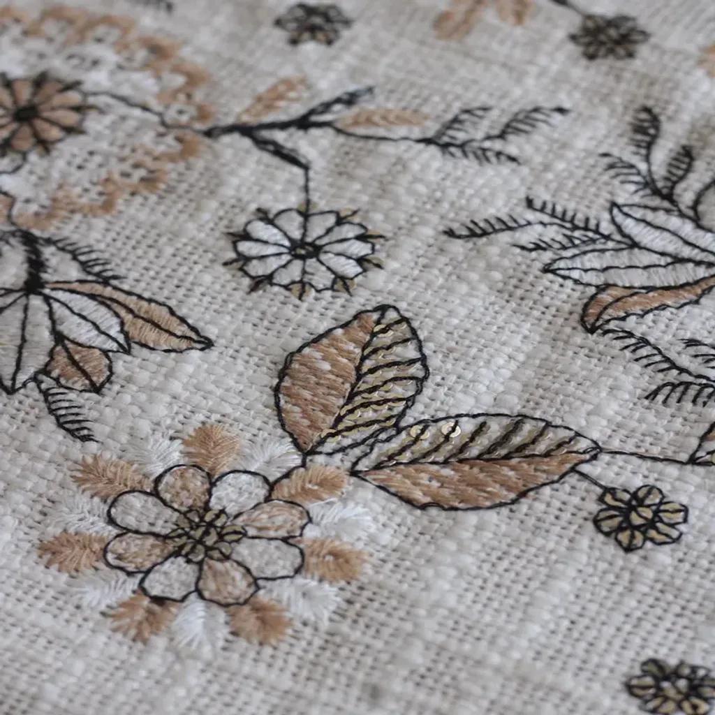 خرید اینترنتی قیمت پارچه جوت سوزن‌دوزی هندی 1146