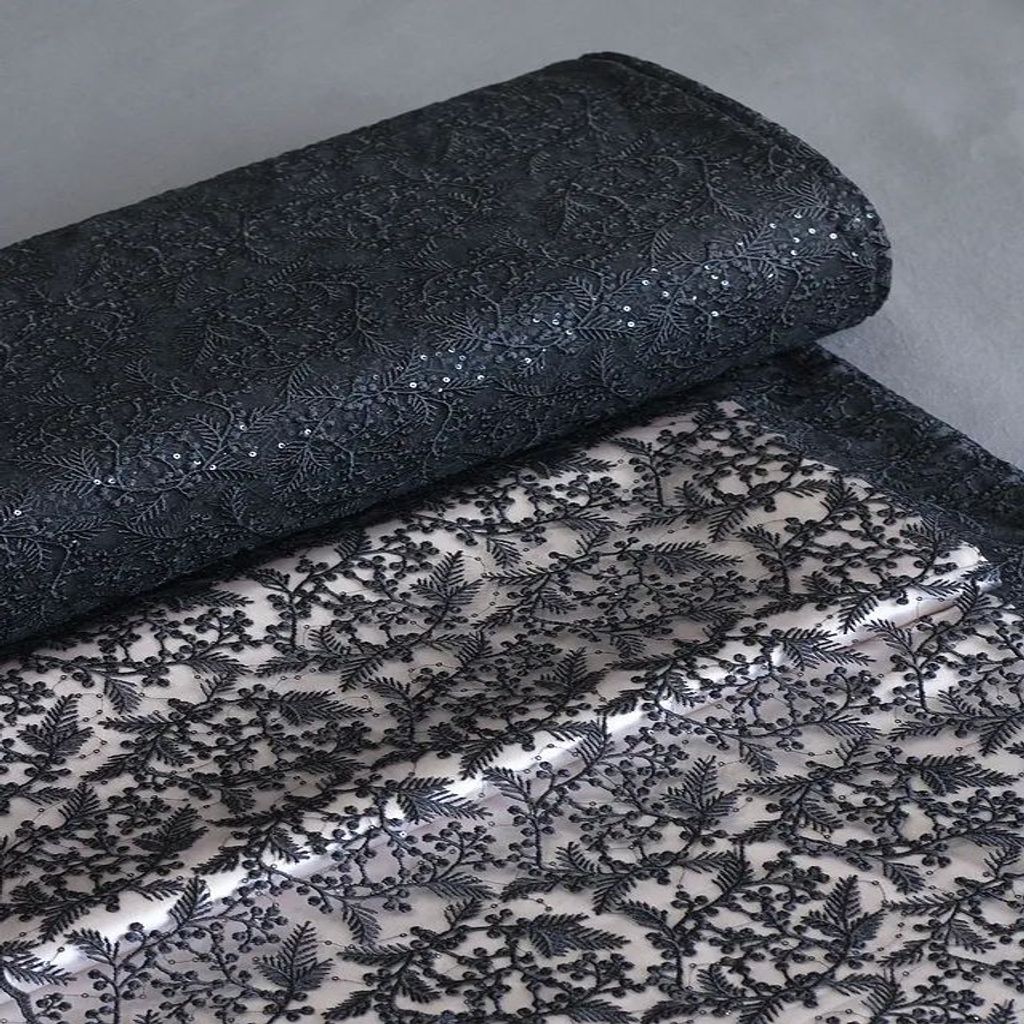 خرید اینترنتی قیمت پارچه دانتل مشکی 1143