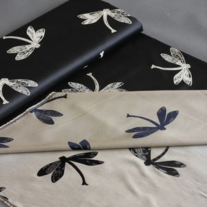 خرید اینترنتی قیمت پارچه ساتن لاسیا طرح سنجاقک 1195