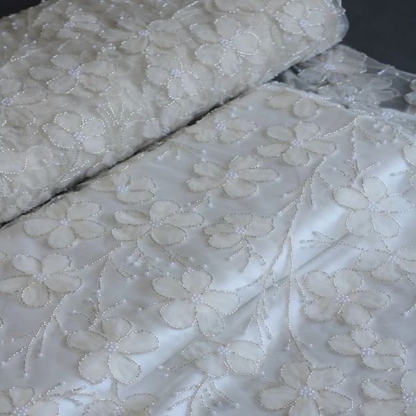 پارچه دانتل تور دوزی 1137