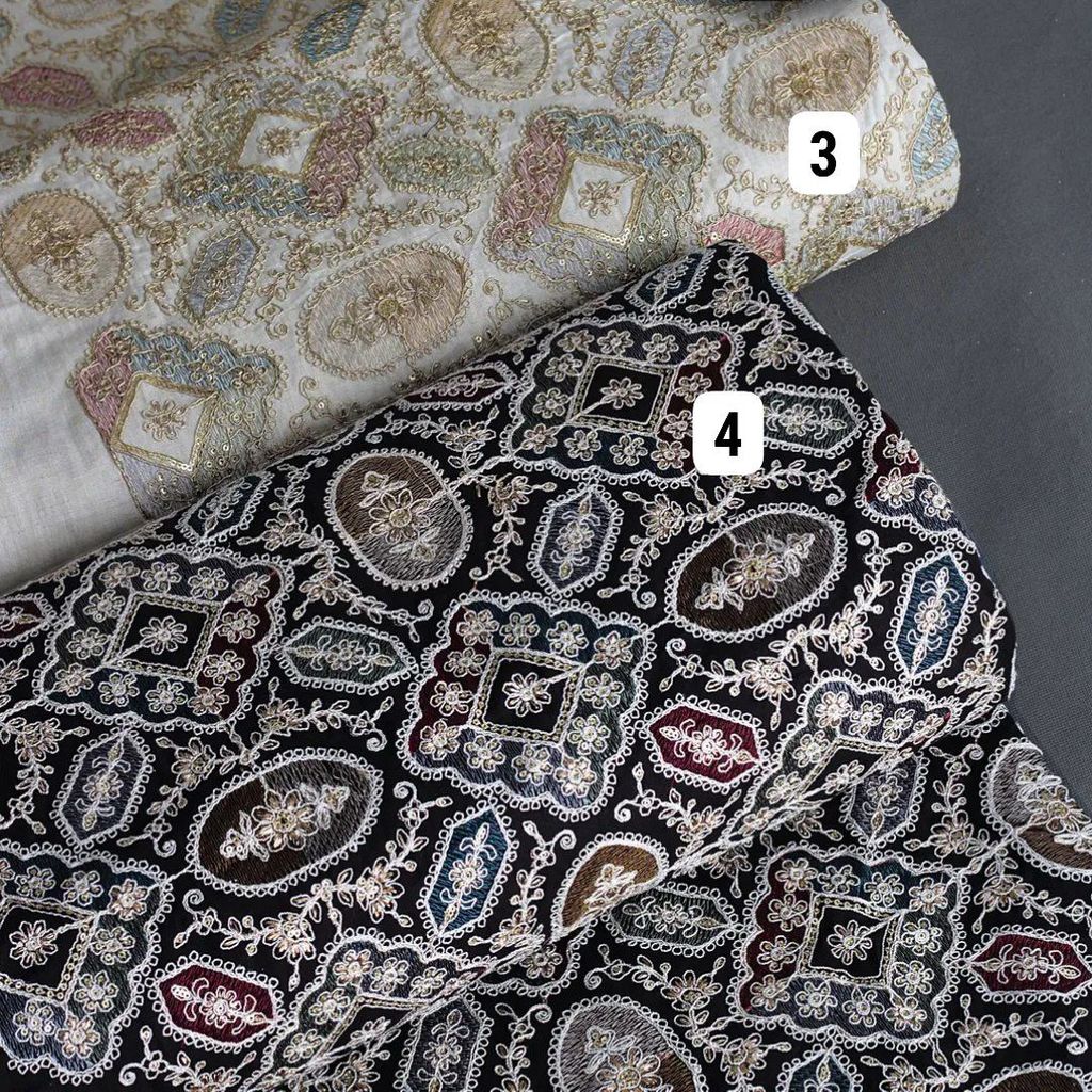 خرید اینترنتی قیمت پارچه لینن سوزن دوزی سبک نو 1054