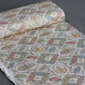 خرید اینترنتی قیمت پارچه لینن سوزن دوزی سبک نو 1054