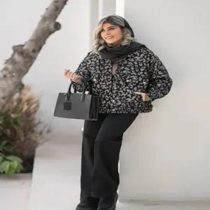 خرید اینترنتی قیمت پارچه شنل ژاکارد مخمل 1225