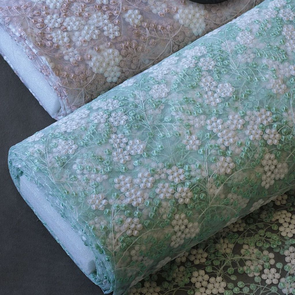 خرید اینترنتی قیمت پارچه تور طرحدار 1164