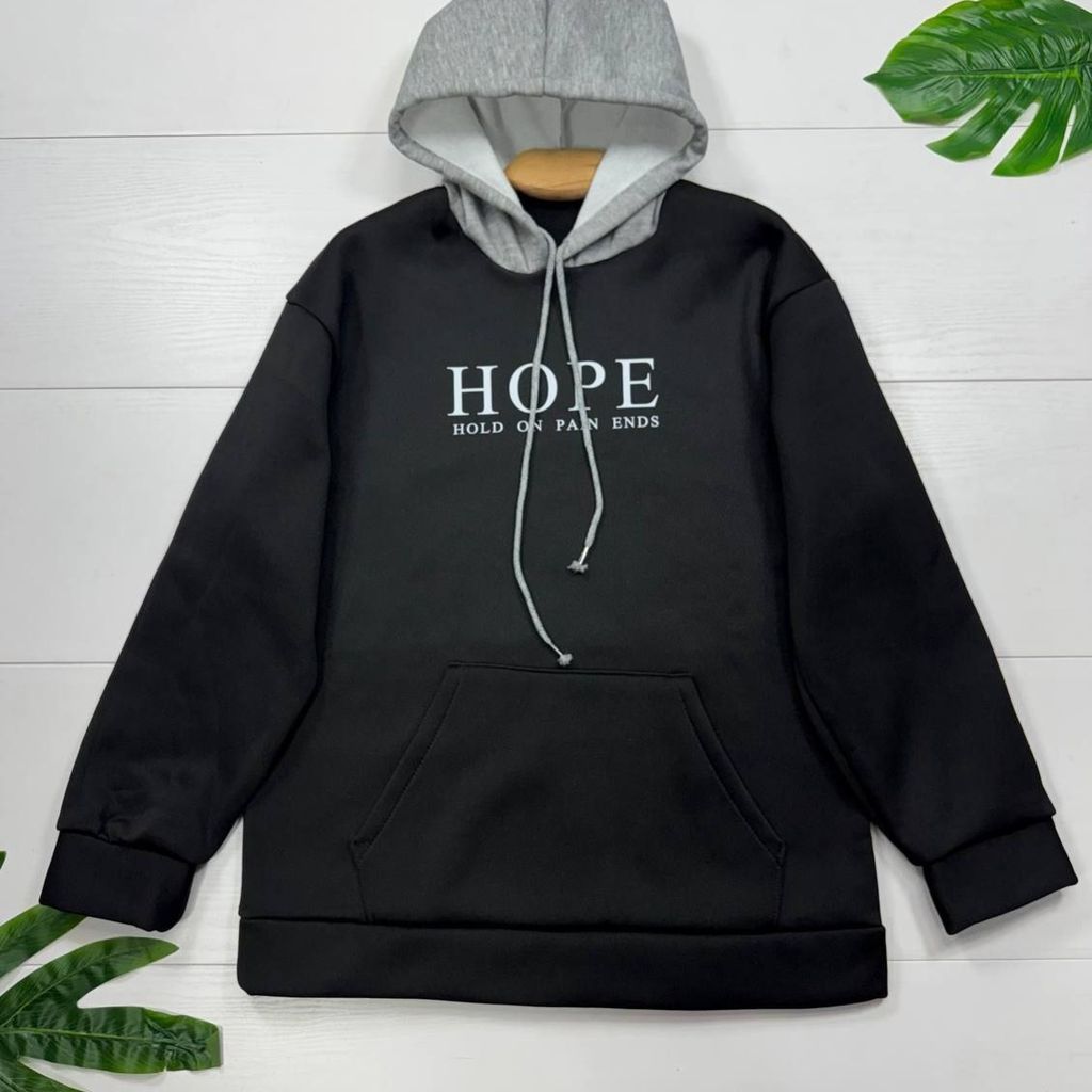 قیمت ارزان هودی داخل دورس طرح HOPE زنانه و دخترانه