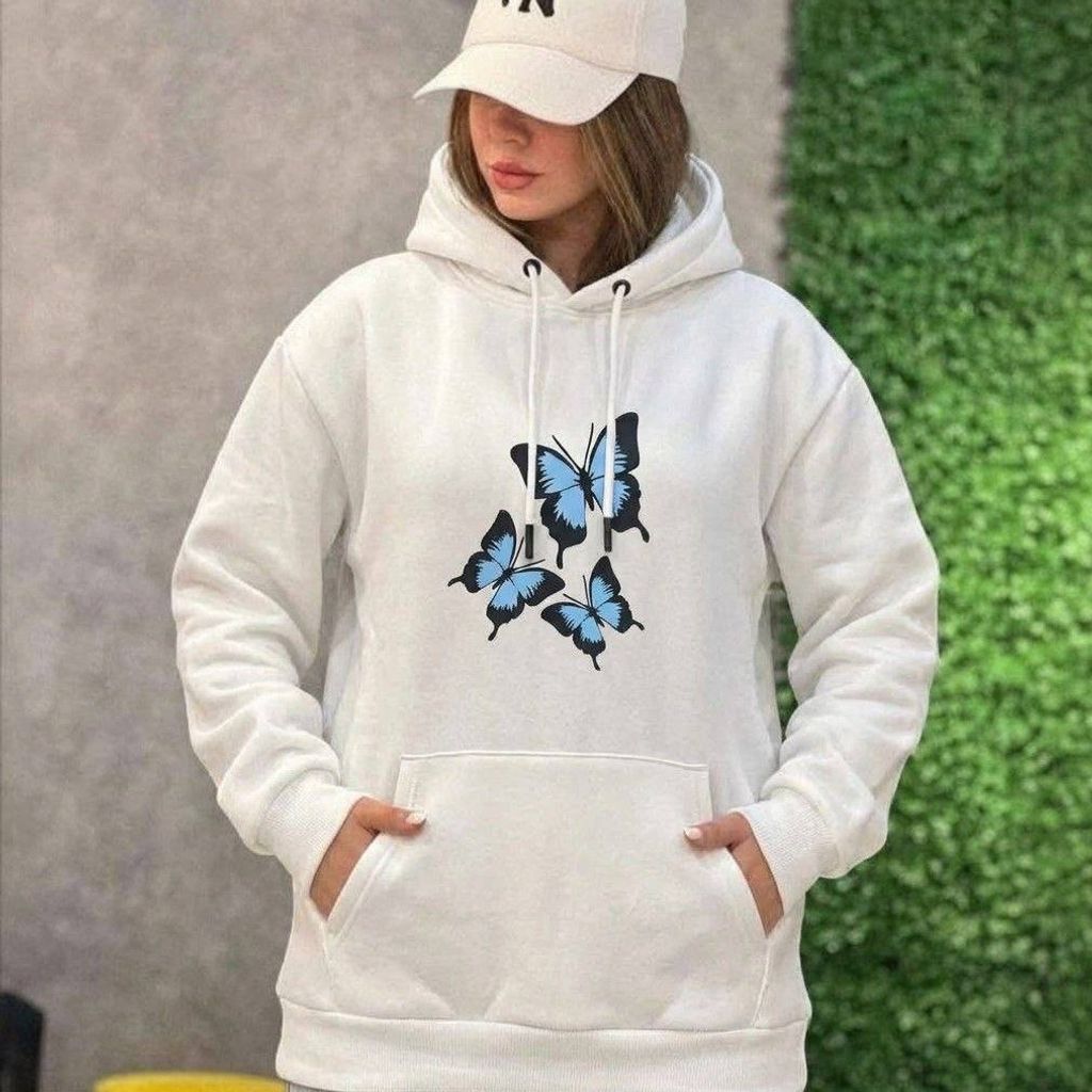 مشخصات هودی طرح پروانه دخترانه و زنانه