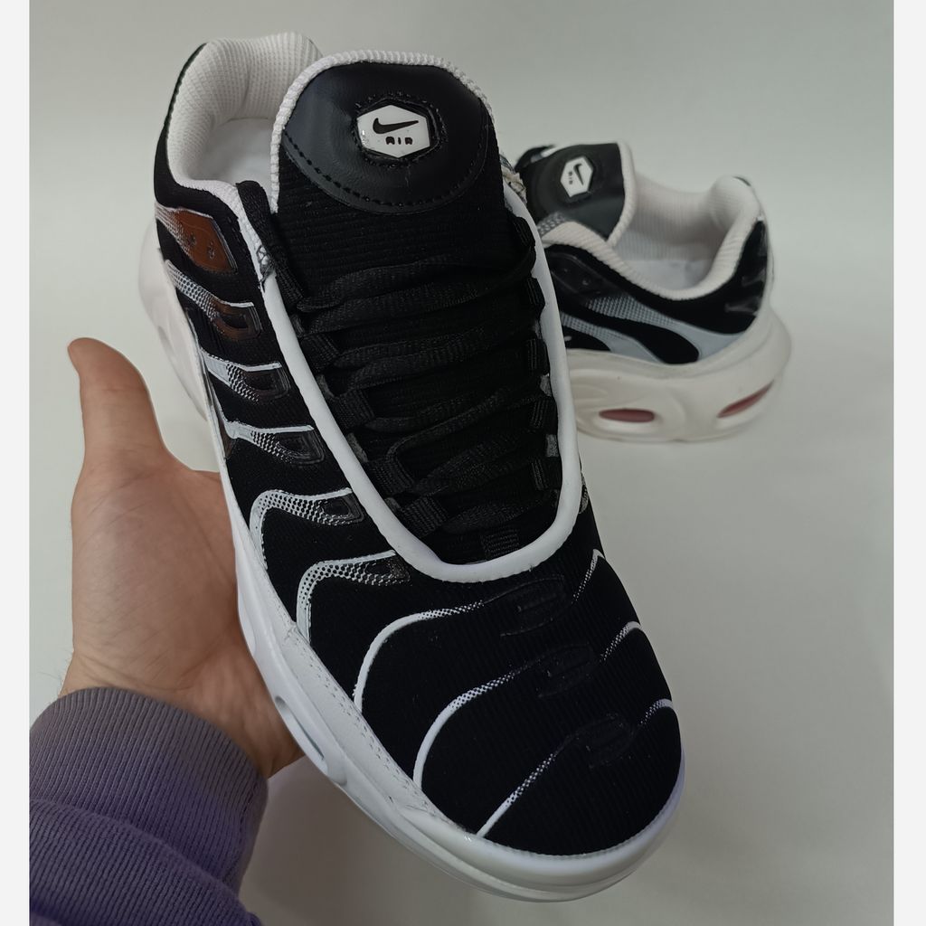 قیمت ارزان کتونی مردانه نایک tn تی ان مشکی سفید