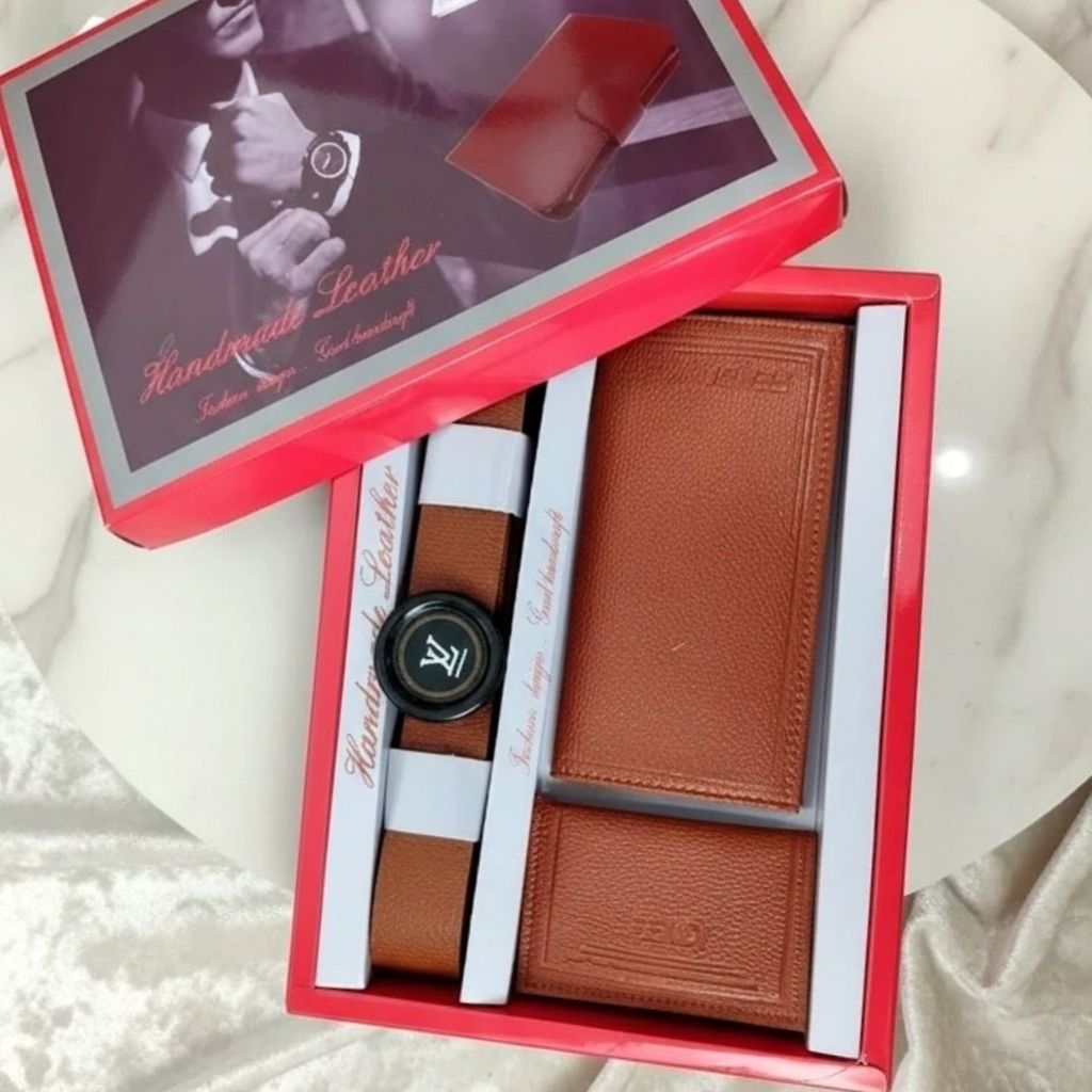 قیمت ارزان باکس هدیه روز مرد کمربند کیف جیبی کیف جاکارتی