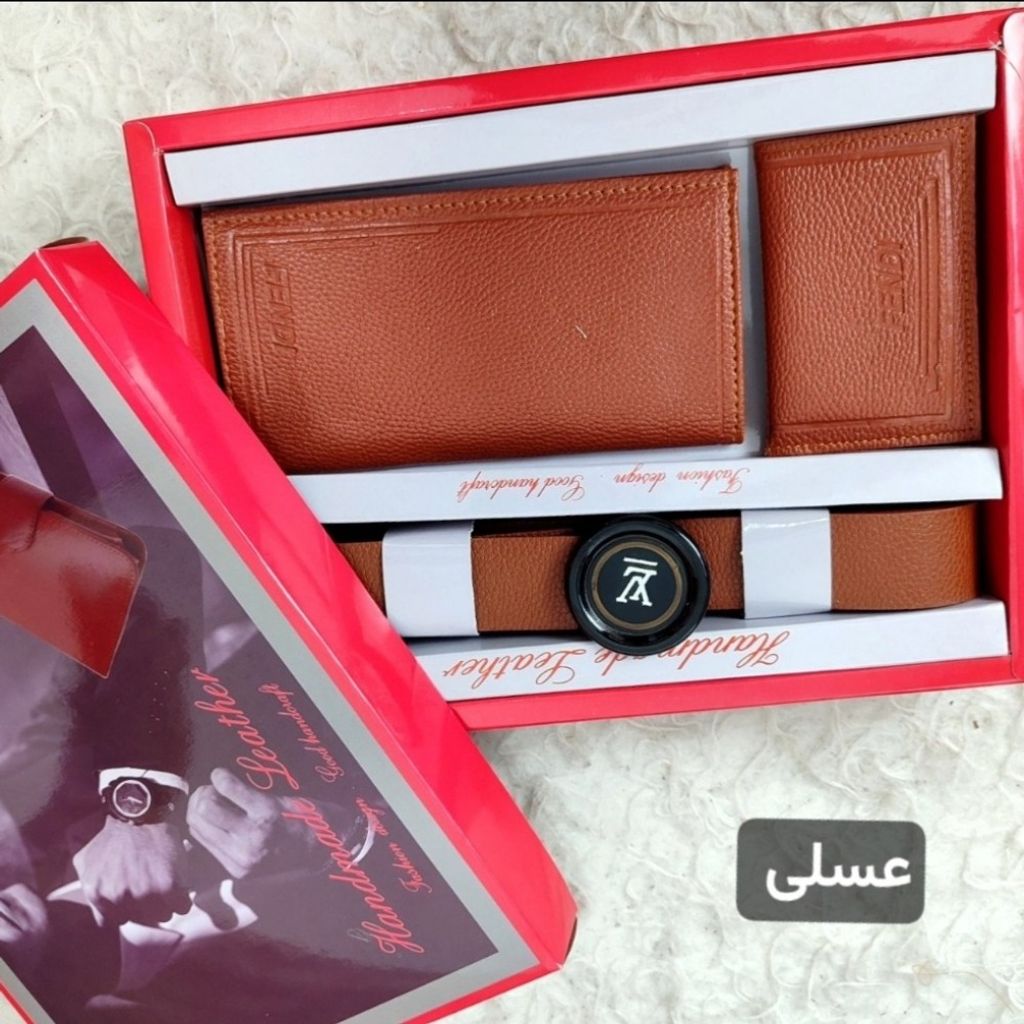 قیمت باکس هدیه روز مرد کمربند کیف جیبی کیف جاکارتی